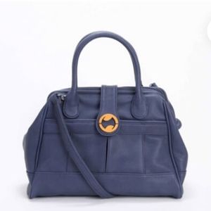 NWT - Mini satchel-Navy Grey/Orange lining